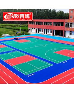 Oubaina Suspension Floor Basketball Court Outdoor Kindergarten Playground Assembly Mat Anti-Slip Sports Floor for Schools and Home Use