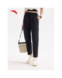ANTA Women's Quick-Dry Pants - Summer New Outdoor Running Sports Trousers, Moisture-Wicking Long Pants, Black S (Women's 160)
