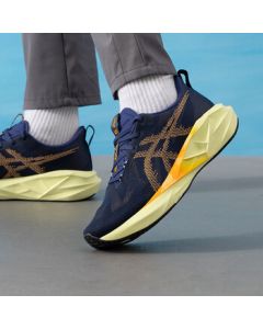 ASICS Men's NOVABLAST 5 Neutral Running Shoes 1011B974-402 Blue/Yellow Size 42