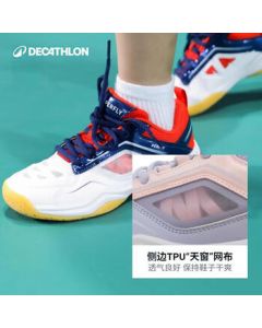 DECATHLON Kids' Badminton Shoes with Skylight Ventilation, Children's Training Sports Shoes 4782457