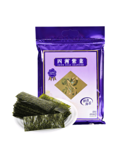 Four Seas Instant Roasted Seaweed 40g (Approx. 50 Small Packs) - Kids Snack Seaweed Sheets, Individually Wrapped, Original Flavor
