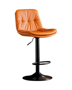 Huakai Star Bar Stool Adjustable Height Stool Backrest Chair for Bar Counter Bank Office Chair BY621 Gray