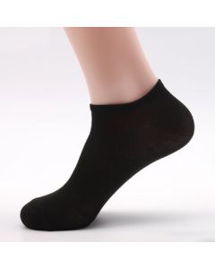 Sanyedou Disposable Socks for Business Travel, Military Training, Portable Sweat-Absorbing Breathable Sports Socks, Low-Cut, 50 Pairs, Non-Mesh Black