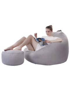 LUCKYSAC Bean Bag Chair EPP Living Room Bedroom Balcony Single Fabric Lounge Chair - Premium Set in Gentleman Gray