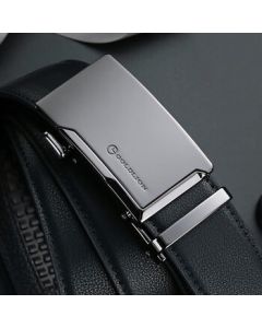 Goldlion Men's Belt Fashion Genuine Leather Waistband Gift Set Casual Business Automatic Buckle Trousers Belt Birthday Gift for Dad
