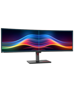 Lenovo 49-inch Curved Monitor with IPS Technology, Full-Speed Thunderbolt Port, 2000:1 Contrast Ratio, 32:9 Dual QHD Panoramic Display, Adjustable Height and Rotation - P49W-30