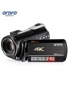 ORDRO HDR-AC5 4K Optical Zoom Camcorder - High Definition Digital DV with 12x Optical Zoom, 5-Axis Stabilization, Professional All-in-One Camera (Premium Kit)