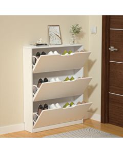 HMJIA Shoe Cabinet Ultra-Thin Flip Front Entryway Dustproof Partition Cabinet for Home Use, Hallway Storage Cabinet H-X3001W