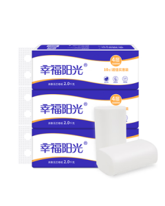 Happy Sunshine Toilet Paper Classic Series 4-Ply 200g*10 Rolls Coreless Thickened Toilet Tissue