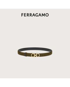 Ferragamo Women's Dark Olive Green Reversible Adjustable Belt 0781468_C _ 90 Gift for Girlfriend