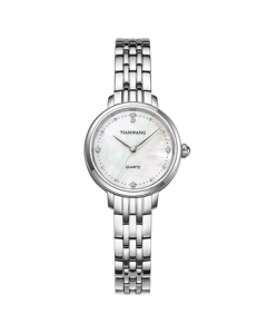 TIAN WANG Women's Watch Birthday Gift Stainless Steel Quartz Watch Silver Dial Bracelet Gift Box LS31275S.S.W