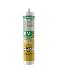 WACKER GM Silicone Sealant - Universal Kitchen & Bathroom Sealant, Decorative Sealant, Neutral Weatherproof Door & Window Silicone, Structural Adhesive, White