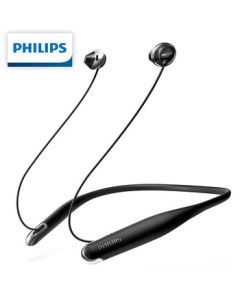 PHILIPS Wireless Bluetooth Neckband In-Ear Headphones with Balanced Sound, Compatible with Apple and Android Phones, Model N4205 Black