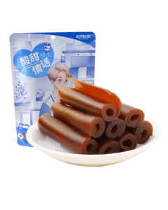 Three Squirrels Haw Flakes Roll 208g/Bag Hawthorn Roll Preserved Fruit Dried Fruit Cake Nostalgic Snack Sweet and Sour