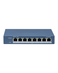 HIKVISION 8-Port Full Gigabit POE Switch, Non-Managed, Lightning Protection, Network Hub/Splitter, Metal Casing with Heat Dissipation, DS-3E0508P-E