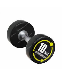 ART&LIVING Solid Steel Dumbbell Fixed Gym Commercial Rubber Coated Dumbbell for Men Home Arm Workout 10KG*1pc