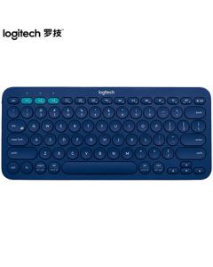 Logitech K380 Multi-Device Bluetooth Keyboard (Blue) - Office Keyboard, Portable, Ultra-Thin, Laptop Keyboard
