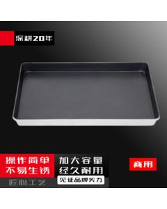 Youcha Commercial Oven Baking Pan Rectangular Mold, Pizza Aluminum-Coated Baking Tray, Bread Cake Tray, Premium Non-Stick 60*40*5cm High Edge, 3.2lbs (5-Pack)