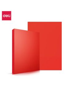 Deli Bright Red Copy Paper, Colored Printing Paper, Children's Origami Paper, A4 80g 100 Sheets/Pack 7758/7757