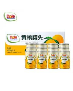 Dole (DOLE) Canned Yellow Peaches 425g*12 Cans Whole Case Dangshan Yellow Peach Canned Fruit Snack