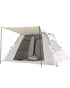 JD Jingzao Front Porch Tent 4.4㎡ Silver-Coated Sunproof Thickened Oxford Fabric Outdoor Camping Gear for 3-4 People, Beige
