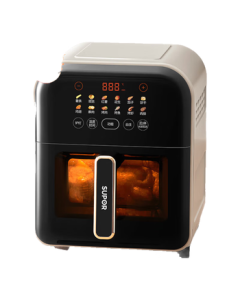 SUPOR No-Flip Air Fryer with 240° Ultra-High Temperature Heating, 5L Large Capacity for Home Use, Smart Touch Control, Steam Tender Frying, Transparent Fryer KD50D863