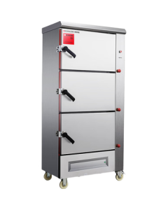 DEMASHI Double Door Triple Door 12-Tray Commercial Rice Steamer, Canteen Steamer Cabinet, Seafood Electric Steamer, Steamed Bun Oven, Automatic Rice Steamer Machine ZFG-12G-3