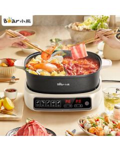 Bear ZMD Safety Series Electric Hot Pot & Cooking Pot - Dedicated Hot Pot Electric Pot, Split-Type Hot Pot, Dual-Flavor Hot Pot (DHG-Q65W2)