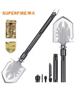 Supfire BG05 Multi-functional Outdoor Military Shovel Manganese Steel Folding Field Spade Military Shovel Supplies BG05-2 Sections