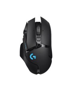 Logitech G G502 Wireless Gaming Mouse, Dual-Mode Wired/Wireless Ergonomic Mouse with Customizable Weights, RGB Backlighting, and Wireless Charging