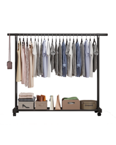 Nanye Floor Clothes Rack, Balcony Clothes Hanger, Multi-functional Hanger, Simple Clothes Rail, Bedroom Garment Rack DGZ-10
