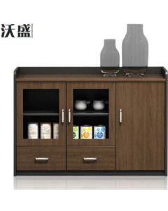 QIGUAN Wooden Tea Cabinet H-120 Walnut Color 1200*400*850mm Set