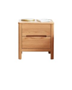 Zhenyi Brown Bedside Table with Drawers 500×500×500mm Solid Wood (Unit: piece)
