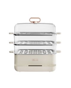 Bear Electric Steamer, Home Steam Pot with 3-Tier Large Capacity, Multi-functional Breakfast Maker for Steaming Eggs, Fish, Buns, and More - Model DZG-CA2G2 [Home Essential]