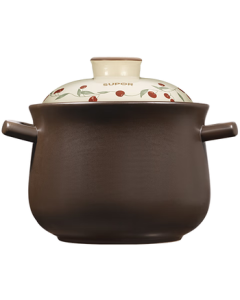 SUPOR Ceramic Casserole Pot, 6.0L High-Temperature Resistant Clay Pot for Herbal Decoction, Rice, Soup, Stove-Safe without Cracking