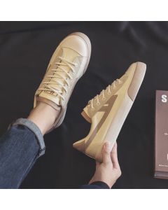 Warrior Official Canvas Shoes Unisex Low-Top Casual Sneakers for Men and Women, Summer Breathable Sports Plimsolls 647 Light Coffee Size 43