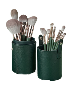 BOB Makeup Brush Set - 14-Piece Full Collection for Powder, Foundation, Contour, Blush, Highlight, Concealer, and Nose Detail Brushes