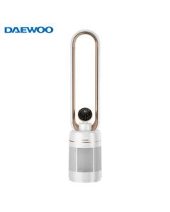 DAEWOO Bladeless Fan with Remote Control, Household Air Conditioner Tower Fan, DC Inverter Air Circulator AM06, Cream White