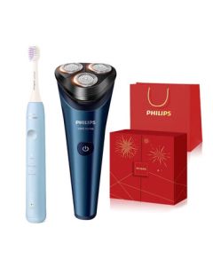 PHILIPS Smart Gift Set - Electric Shaver & Toothbrush Combo, Perfect Gift for Boyfriend, Husband, or Dad on Holidays