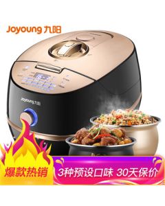 Joyoung Electric Pressure Cooker, High-Pressure Pot for Home Use, Dual-Pot System, Smart Pressure Adjustment, Iron Pot Inner Liner, Large Capacity 5L Y-50C16