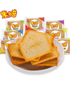 MIDUOQI Baked Dry Bread Slices Cumin Flavor 30g/200 Small Packs Total 6KG