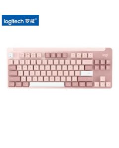 Logitech K855 Wireless Mechanical Keyboard - Premium Series, Wireless Bluetooth Keyboard for Gaming and Office, 84 Keys, Pink, TTC Red Switch, Includes Logi Bolt Receiver