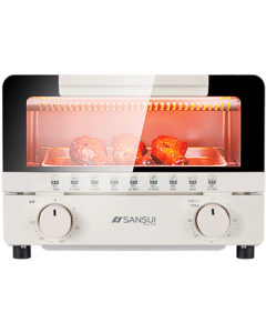 SANSUI Electric Oven SKX09 Mini Home Baking Oven for Cakes and Pizzas with Temperature Control, Random Color