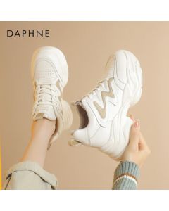 Daphne Women's Casual Shoes Thick-Soled Platform Sneakers Breathable Dad Shoes 4024101012 Beige 35