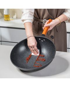 Debo Germanium Stone Color Cookware Set, Frying Pan, Soup Pot, and Skillet Three-Piece Set DEP-DZ329