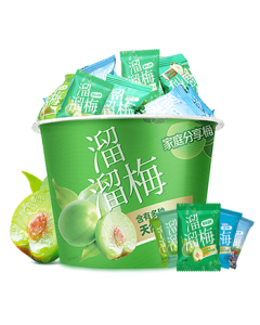 Liuliumei Green Plum Sharing Bucket 460g - Dried Prunes, Snow Plums, Crispy Green Plums, Healthy Snack Gift Pack for Group Purchase