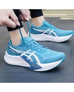 ASICS Men's Running Shoes MAGIC SPEED 4 Cushioned Comfort Breathable Low-Top Sneakers Blue White 42.5
