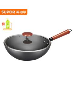 SUPOR (SUPOR) Wok Stainless Home Use Old-fashioned Iron Wok for Gas Stove CC32AC10 + Dishwashing Liquid Bottle Single Shipment