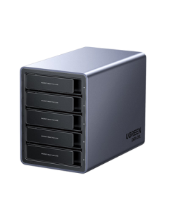 UGREEN Disk Array Enclosure Multi-Bay HDD Dock (RAID Storage with Temperature Control Fan) for NAS Expansion Storage, Compatible with 2.5/3.5 SATA HDD/SSD