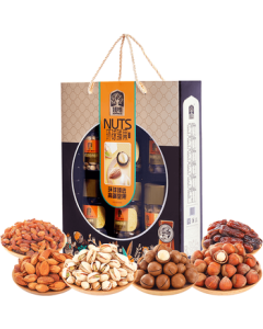 Premium Global Nut & Dried Fruit Gift Box - 6 Cans 1010g Pistachio Mid-Autumn Festival Gift for Corporate Gifting